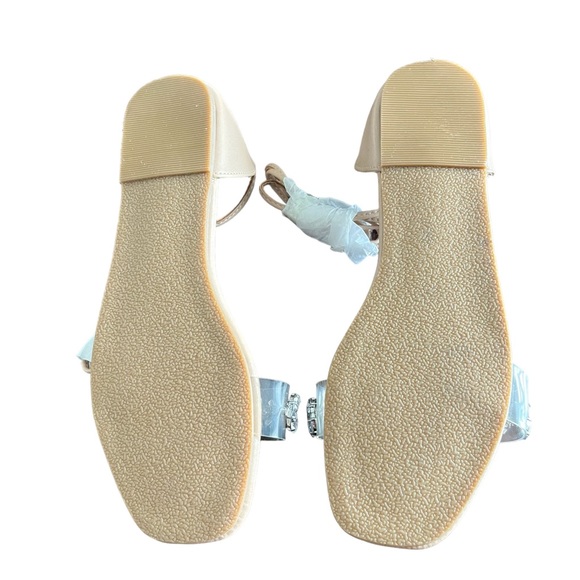 JUSTFAB New Scarlett Flat Sandal With Embellished Strap Wraparound Ankles Ties - Picture 10 of 10